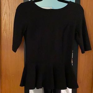 Black Peplum Top